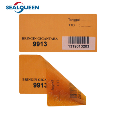 Adhesive Self Seal Warranty Void Labels Customized Tamper Evident Brand Protected