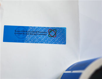 High - Residue Self Adhesive Security Labels Reveal Hidden Message